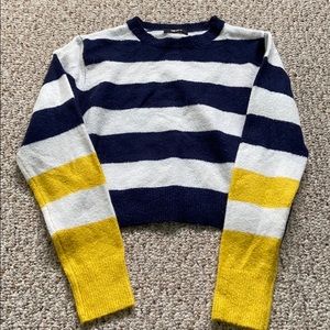 Forever 21 Cropped Striped Sweater
